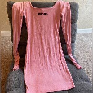 Fashion Nova Pink Ribbed Top